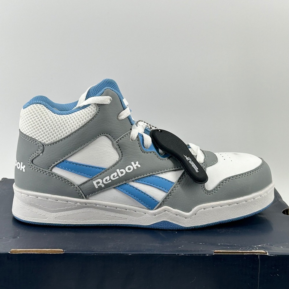 Reebok Work Sneaker Women 10.5 Wide Grey Blue RB470 Memory Tech Safety Shoe